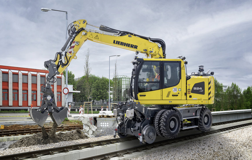 Liebherr présente une pelle rail-route pour la construction de voies ferrées à l'InnoTrans